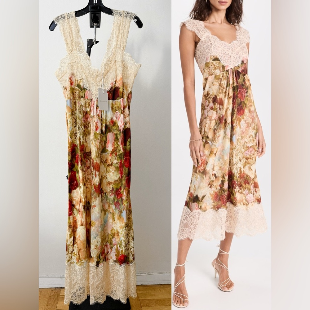 NWT Zimmermann Dress |Zimmermann Lace Rose Midi Dress Luminosity (AU 3 /US 10)
